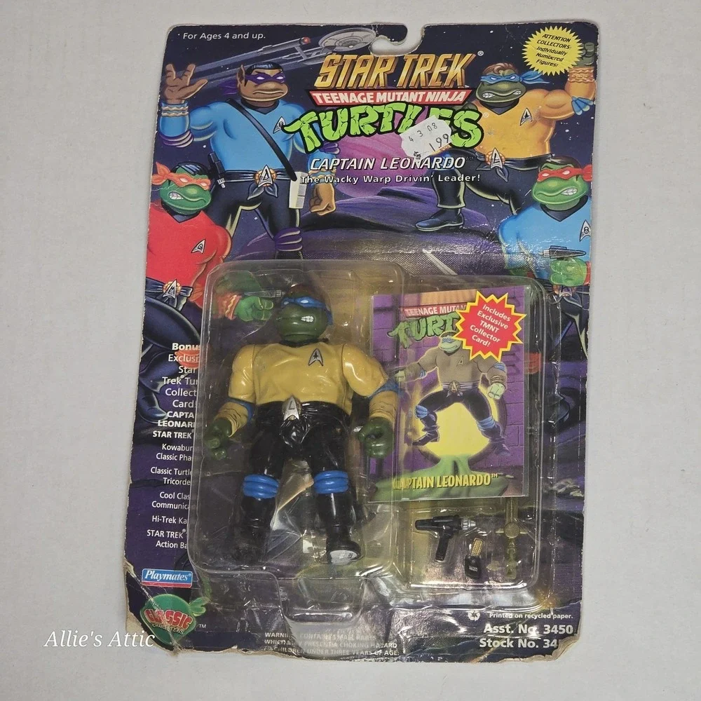 Star Trek TMNT Captain Leonardo Teenage Mutant Ninja Turtles 1994 Figure NEW